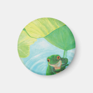 Íman Sapo verde em Lily Pad