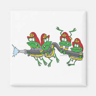 Íman sapos de sapo de bombeiro engraçados