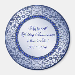 Íman Sapphire 45º Aniversário de Casamento Magnet