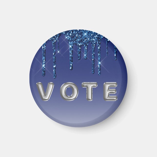 Íman Sapphire Blue Glitter Drip (Frente)