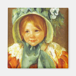 Íman Sara em Green Bonnet. 1901, Mary Cassatt