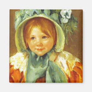 Íman Sara em um Green Bonnet. c. 1901, Mary Cassatt