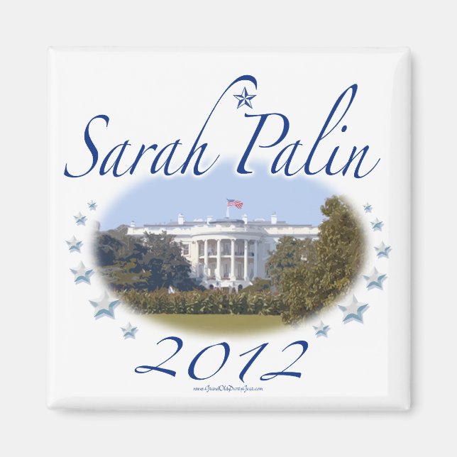 Íman Sarah Palin White House 2012 Magnet (Frente)
