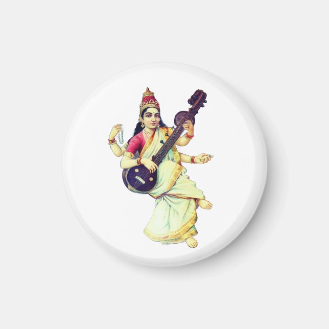 Íman Saraswati, Deusa Hindu (Frente)