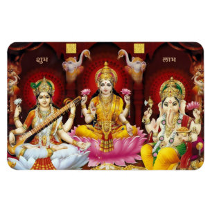 Íman Saraswati, Lakshmi, & Ganesha Flexi Magnet