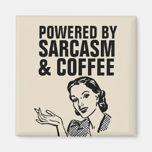 ÍMAN SARCASM & COFFEE RETRO HOUSEWIFE MAGNETS
