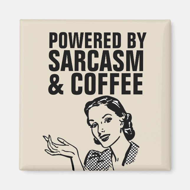 ÍMAN SARCASM & COFFEE RETRO HOUSEWIFE MAGNETS (Frente)