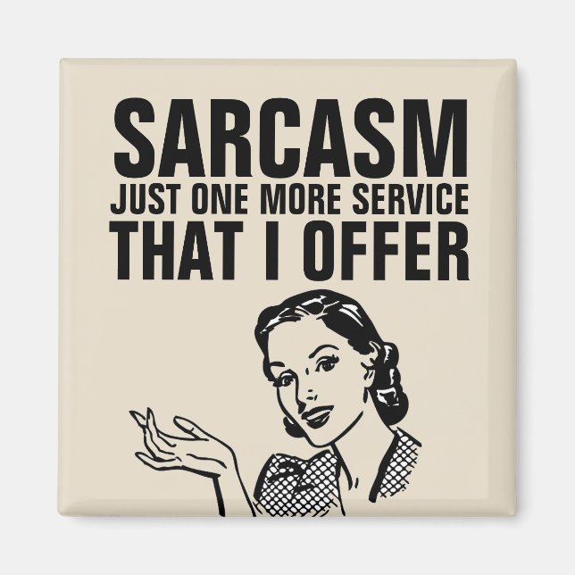 ÍMAN SARCASM RETRO HOUSEWIFE MAGNETS (Frente)