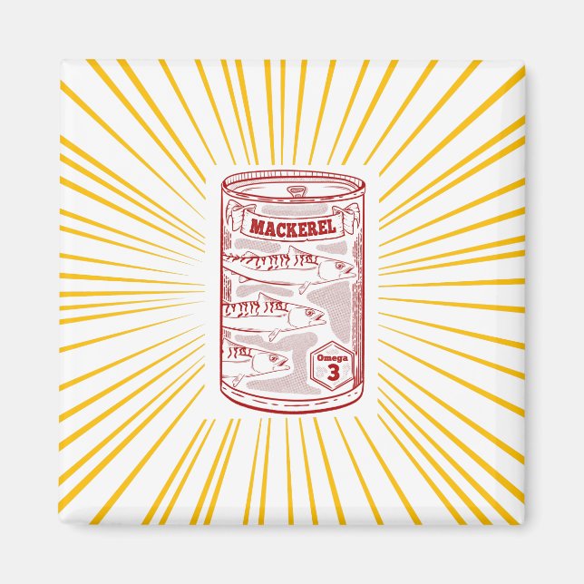 Íman Sarda e peixe em lata (Frente)