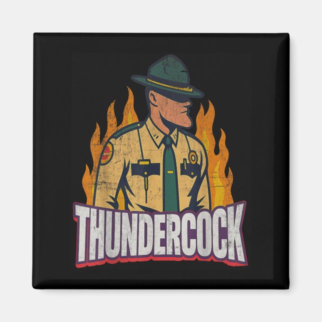Íman Sargento Oficial Cius Thunder Bodycam Meme Engraça (Frente)