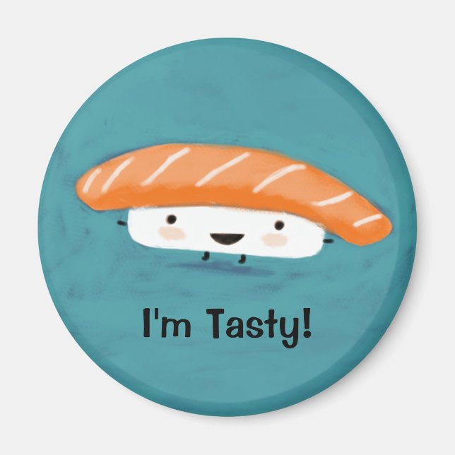 Íman Sashimi de Salmão Kawaii (Frente)