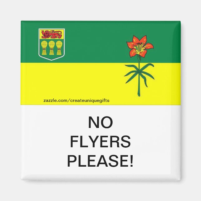Íman Saskatchewan No Flyers Please mail Box Magnet (Frente)