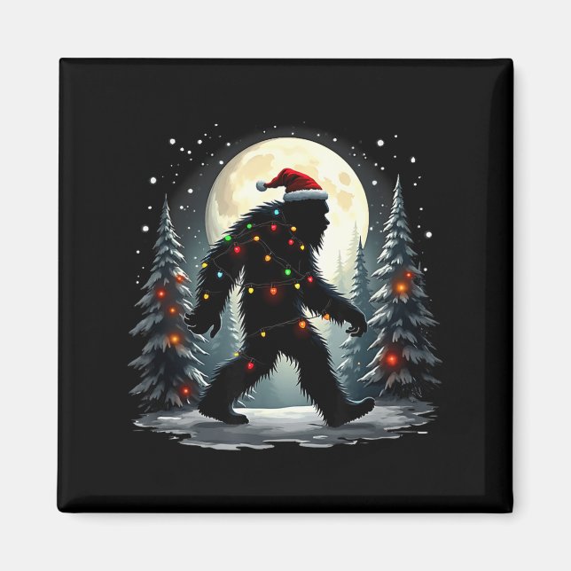 Íman Sasquatch 67 Santa Bigfoot Christmas Tree Funny  (Frente)