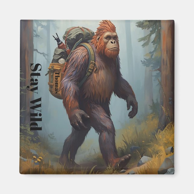 Íman Sasquatch Bigfoot sticker Magnet (Frente)