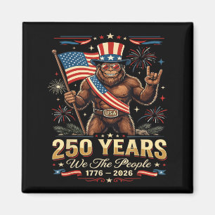 Íman Sasquatch Patriótico EUA Vintage 250 Anos de Anive