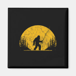 Íman Sasquatch Pesca com Mosca Truta Vintage Pescador D