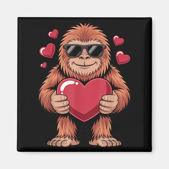 Íman Sasquatch Valentine's Day - Bigfoot Heart Sungles  (Frente)