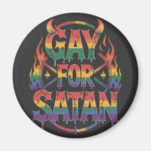 Íman Satã de granizo Arco-Íris Baphomet Diabo Goat LGBT