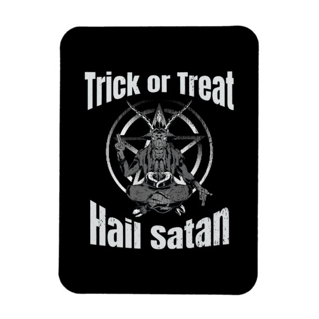 Íman Satã de granizo Pentagram Goat Halloween (Vertical)