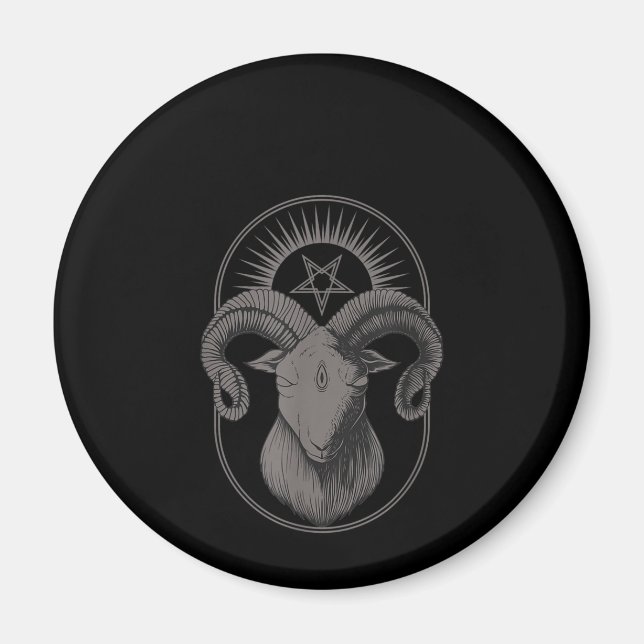 Íman Satã oculta satânica do Pentagrama do diabo (Frente)