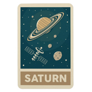 Íman Satélite Saturn Retro Galaxy