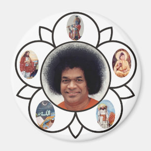Íman Sathya Sai Baba e Sarva Dharma no ímã