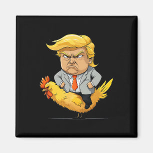 Íman Sátira de Trump Frango Jockey - Humor Político Eng