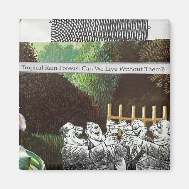 Íman Sátira Engraçado da Piada Política Florestal sobre (Frente)