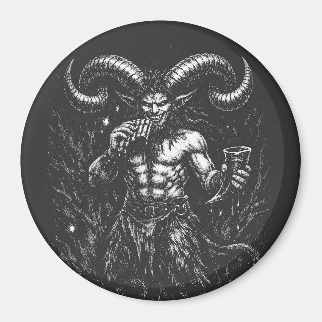 Íman Sátiro Invernal Hornado — por BurnsInHell (Frente)