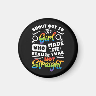 Íman Saudação à Garota Orgulho Lésbico LGBT Camiseta G