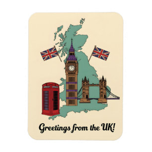 Íman Saudações da UK British Landmarks Travel
