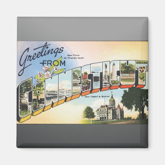 Íman Saudações De Connecticut, Vintage
