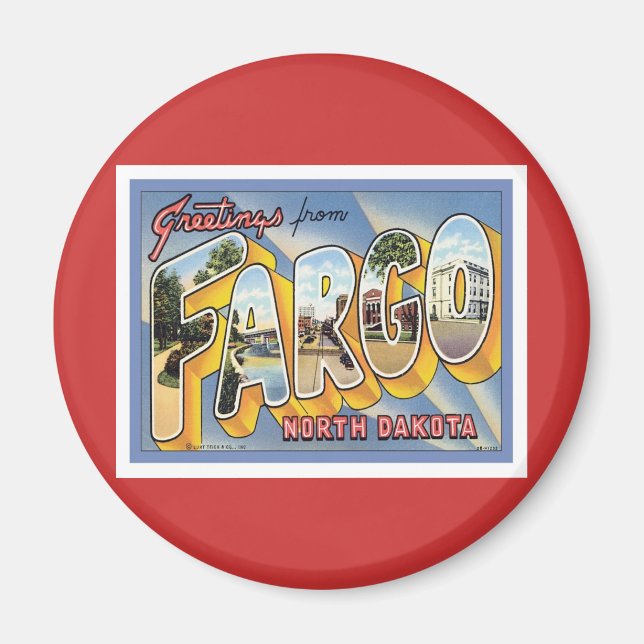 Íman Saudações De Fargo, Dakota Do Norte (Frente)