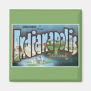 Íman Saudações de Indianápolis Indiana! Vintage