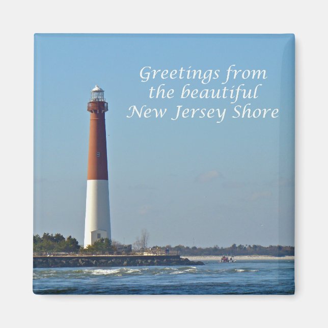 Íman Saudações De Nova Jersey - Barnegat Light (Frente)