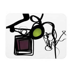 Íman Saudações de Philydion: Abstrato Black & White