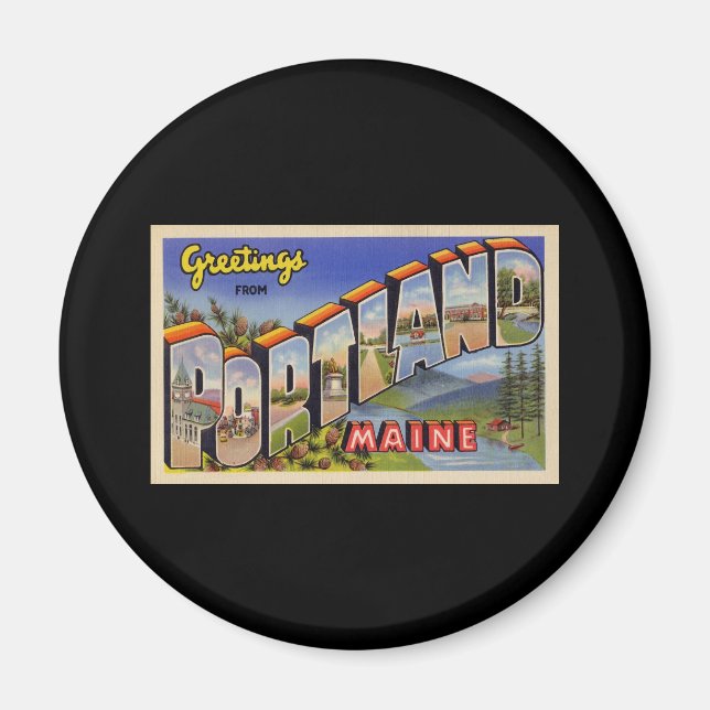 Íman Saudações de Portland Maine (Frente)
