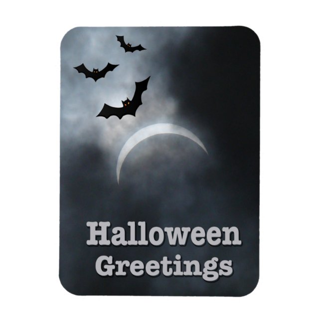Íman Saudações do Eclipse de Halloween Spooky (Vertical)