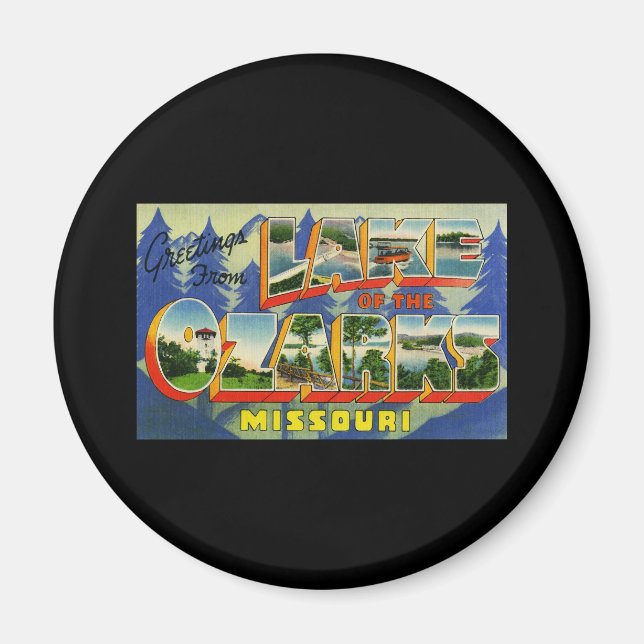 Íman Saudações do lago de Ozarks Missouri (Frente)