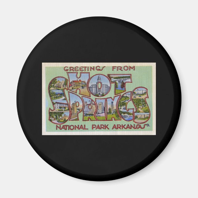 Íman Saudações do Parque Nacional dos Hot Primaveras Ar (Frente)