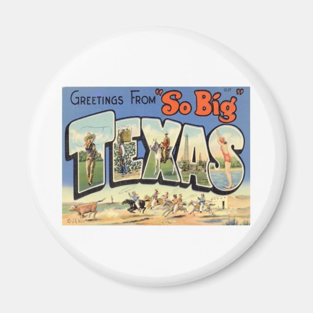 Íman Saudações Do Texas Magnet (Frente)