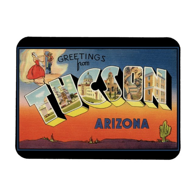 Íman Saudações do Tucson Arizona Magnet (Horizontal)