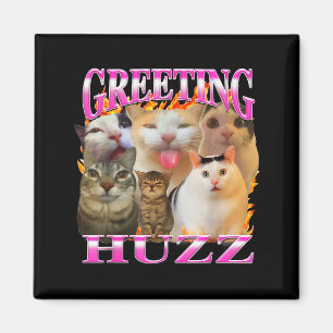 Íman Saudações Huzz Meme de Gato Engraçado Gráfico de C