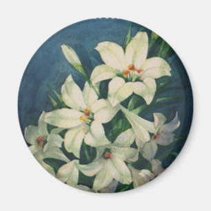 Íman Saudações Religiosas de Páscoa Vintage, Flores de 