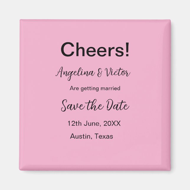 Íman Saudações salvam a data simples minimal moderno el (Frente)