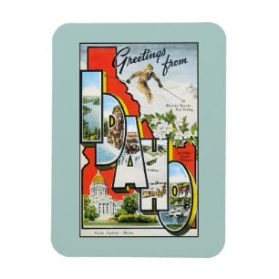 Íman Saudações Vintage de Idaho