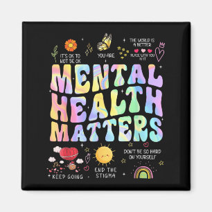 Íman Saúde Mental Divertida Conscientização sobre Doenç
