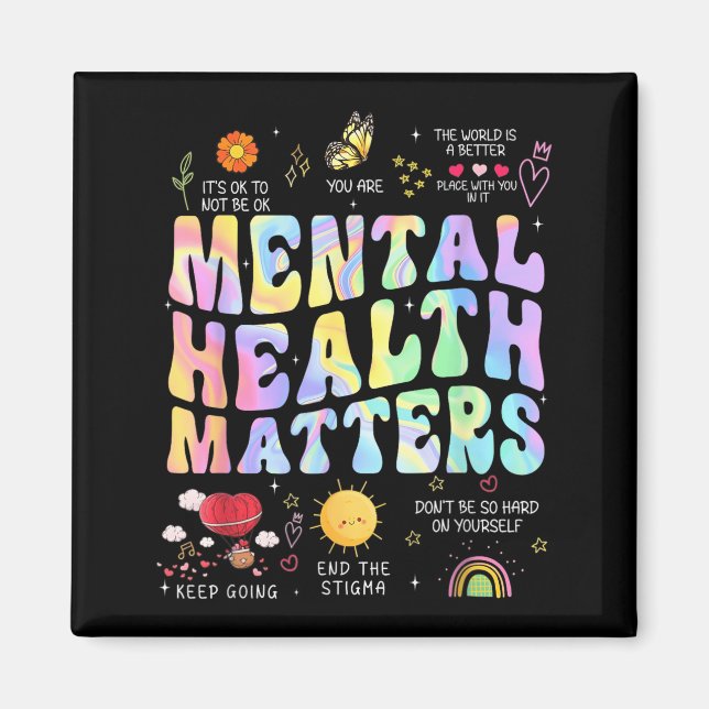 Íman Saúde Mental Divertida Conscientização sobre Doenç (Frente)