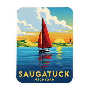 Íman Saugatuck Sailboat Michigan Viagem