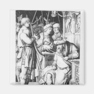 Íman Saul que escuta o jogo de David a harpa